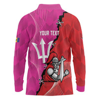 Barbados and Trinbago Cricket Personalized Long Sleeve Polo Shirt Royals Knight Riders Together - Wonder Print Shop