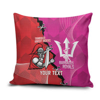 Barbados and Trinbago Cricket Personalized Pillow Cover Royals Knight Riders Together - Wonder Print Shop