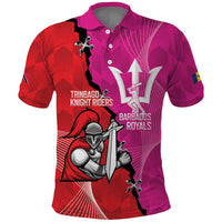 Barbados and Trinbago Cricket Personalized Polo Shirt Royals Knight Riders Together - Wonder Print Shop