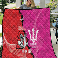 Barbados and Trinbago Cricket Personalized Quilt Royals Knight Riders Together - Wonder Print Shop