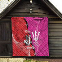 Barbados and Trinbago Cricket Personalized Quilt Royals Knight Riders Together - Wonder Print Shop