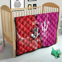Barbados and Trinbago Cricket Personalized Quilt Royals Knight Riders Together - Wonder Print Shop