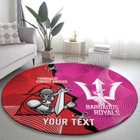 Barbados and Trinbago Cricket Personalized Round Carpet Royals Knight Riders Together - Wonder Print Shop