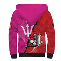 Barbados and Trinbago Cricket Personalized Sherpa Hoodie Royals Knight Riders Together - Wonder Print Shop