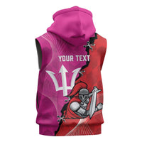 Barbados and Trinbago Cricket Personalized Sleeveless Zip Hoodie Royals Knight Riders Together - Wonder Print Shop