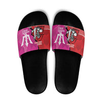 Barbados and Trinbago Cricket Personalized Slide Sandals Royals Knight Riders Together - Wonder Print Shop