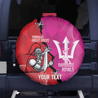 Barbados and Trinbago Cricket Personalized Spare Tire Cover Royals Knight Riders Together - Wonder Print Shop