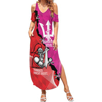 Barbados and Trinbago Cricket Personalized Summer Maxi Dress Royals Knight Riders Together - Wonder Print Shop