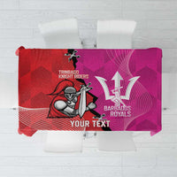 Barbados and Trinbago Cricket Personalized Tablecloth Royals Knight Riders Together - Wonder Print Shop