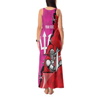Barbados and Trinbago Cricket Personalized Tank Maxi Dress Royals Knight Riders Together - Wonder Print Shop