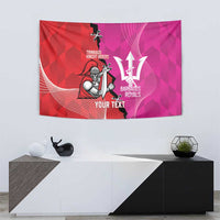 Barbados and Trinbago Cricket Personalized Tapestry Royals Knight Riders Together - Wonder Print Shop