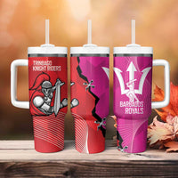Barbados and Trinbago Cricket Tumbler With Handle Royals Knight Riders Together - Wonder Print Shop