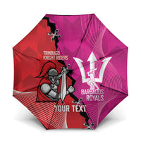 Barbados and Trinbago Cricket Personalized Umbrella Royals Knight Riders Together - Wonder Print Shop