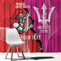 Barbados and Trinbago Cricket Personalized Window Curtain Royals Knight Riders Together - Wonder Print Shop
