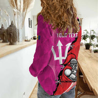 Barbados and Trinbago Cricket Personalized Women Casual Shirt Royals Knight Riders Together - Wonder Print Shop