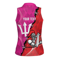 Barbados and Trinbago Cricket Personalized Women Sleeveless Polo Shirt Royals Knight Riders Together - Wonder Print Shop