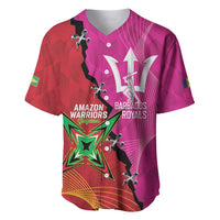 Barbados and Guyana Cricket Personalized Baseball Jersey Royals Amazon Warriors Together - Wonder Print Shop