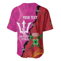 Barbados and Guyana Cricket Personalized Baseball Jersey Royals Amazon Warriors Together - Wonder Print Shop
