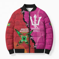 Barbados and Guyana Cricket Personalized Bomber Puffer Jacket Royals Amazon Warriors Together - Wonder Print Shop