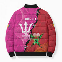 Barbados and Guyana Cricket Personalized Bomber Puffer Jacket Royals Amazon Warriors Together - Wonder Print Shop