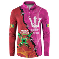 Barbados and Guyana Cricket Personalized Button Sweatshirt Royals Amazon Warriors Together - Wonder Print Shop