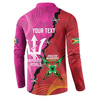 Barbados and Guyana Cricket Personalized Button Sweatshirt Royals Amazon Warriors Together - Wonder Print Shop