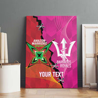 Barbados and Guyana Cricket Personalized Canvas Wall Art Royals Amazon Warriors Together - Wonder Print Shop