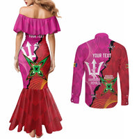 Barbados and Guyana Cricket Personalized Couples Matching Mermaid Dress and Long Sleeve Button Shirt Royals Amazon Warriors Together - Wonder Print Shop