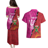 Barbados and Guyana Cricket Personalized Couples Matching Puletasi and Hawaiian Shirt Royals Amazon Warriors Together - Wonder Print Shop