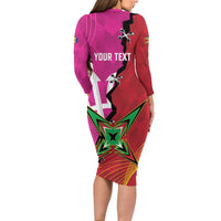 Barbados and Guyana Cricket Personalized Family Matching Long Sleeve Bodycon Dress and Hawaiian Shirt Royals Amazon Warriors Together - Wonder Print Shop