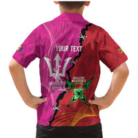 Barbados and Guyana Cricket Personalized Family Matching Mermaid Dress and Hawaiian Shirt Royals Amazon Warriors Together - Wonder Print Shop