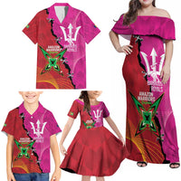 Barbados and Guyana Cricket Personalized Family Matching Off Shoulder Maxi Dress and Hawaiian Shirt Royals Amazon Warriors Together - Wonder Print Shop