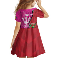 Barbados and Guyana Cricket Personalized Family Matching Short Sleeve Bodycon Dress and Hawaiian Shirt Royals Amazon Warriors Together - Wonder Print Shop