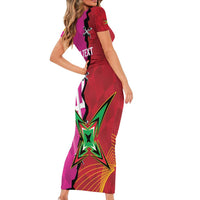 Barbados and Guyana Cricket Personalized Family Matching Short Sleeve Bodycon Dress and Hawaiian Shirt Royals Amazon Warriors Together - Wonder Print Shop