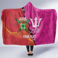 Barbados and Guyana Cricket Personalized Hooded Blanket Royals Amazon Warriors Together - Wonder Print Shop