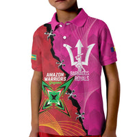 Barbados and Guyana Cricket Personalized Kid Polo Shirt Royals Amazon Warriors Together - Wonder Print Shop