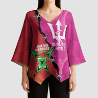 Barbados and Guyana Cricket Personalized Kimono Sleeve Blouse Royals Amazon Warriors Together - Wonder Print Shop