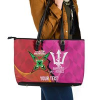Barbados and Guyana Cricket Personalized Leather Tote Bag Royals Amazon Warriors Together - Wonder Print Shop