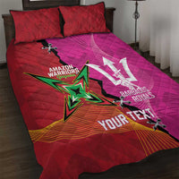 Barbados and Guyana Cricket Personalized Quilt Bed Set Royals Amazon Warriors Together - Wonder Print Shop