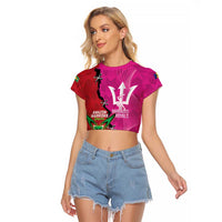 Barbados and Guyana Cricket Personalized Raglan Cropped T Shirt Royals Amazon Warriors Together - Wonder Print Shop