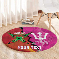 Barbados and Guyana Cricket Personalized Round Carpet Royals Amazon Warriors Together - Wonder Print Shop