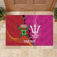 Barbados and Guyana Cricket Personalized Rubber Doormat Royals Amazon Warriors Together - Wonder Print Shop