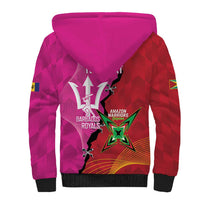 Barbados and Guyana Cricket Personalized Sherpa Hoodie Royals Amazon Warriors Together - Wonder Print Shop