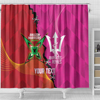 Barbados and Guyana Cricket Personalized Shower Curtain Royals Amazon Warriors Together - Wonder Print Shop