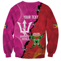 Barbados and Guyana Cricket Personalized Sweatshirt Royals Amazon Warriors Together - Wonder Print Shop
