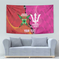 Barbados and Guyana Cricket Personalized Tapestry Royals Amazon Warriors Together - Wonder Print Shop