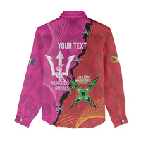 Barbados and Guyana Cricket Personalized Women Casual Shirt Royals Amazon Warriors Together - Wonder Print Shop