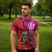 Barbados and Guyana Cricket Personalized Zipper Polo Shirt Royals Amazon Warriors Together - Wonder Print Shop