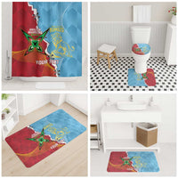 Saint Lucia and Guyana Cricket Personalized Bathroom Set Kings Amazon Warriors Together - Wonder Print Shop