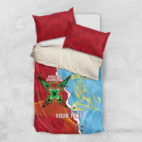 Saint Lucia and Guyana Cricket Personalized Bedding Set Kings Amazon Warriors Together - Wonder Print Shop
